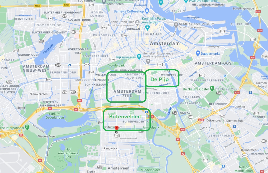 Amsterdam south アムステルダム南部（De Pijp, zuid）